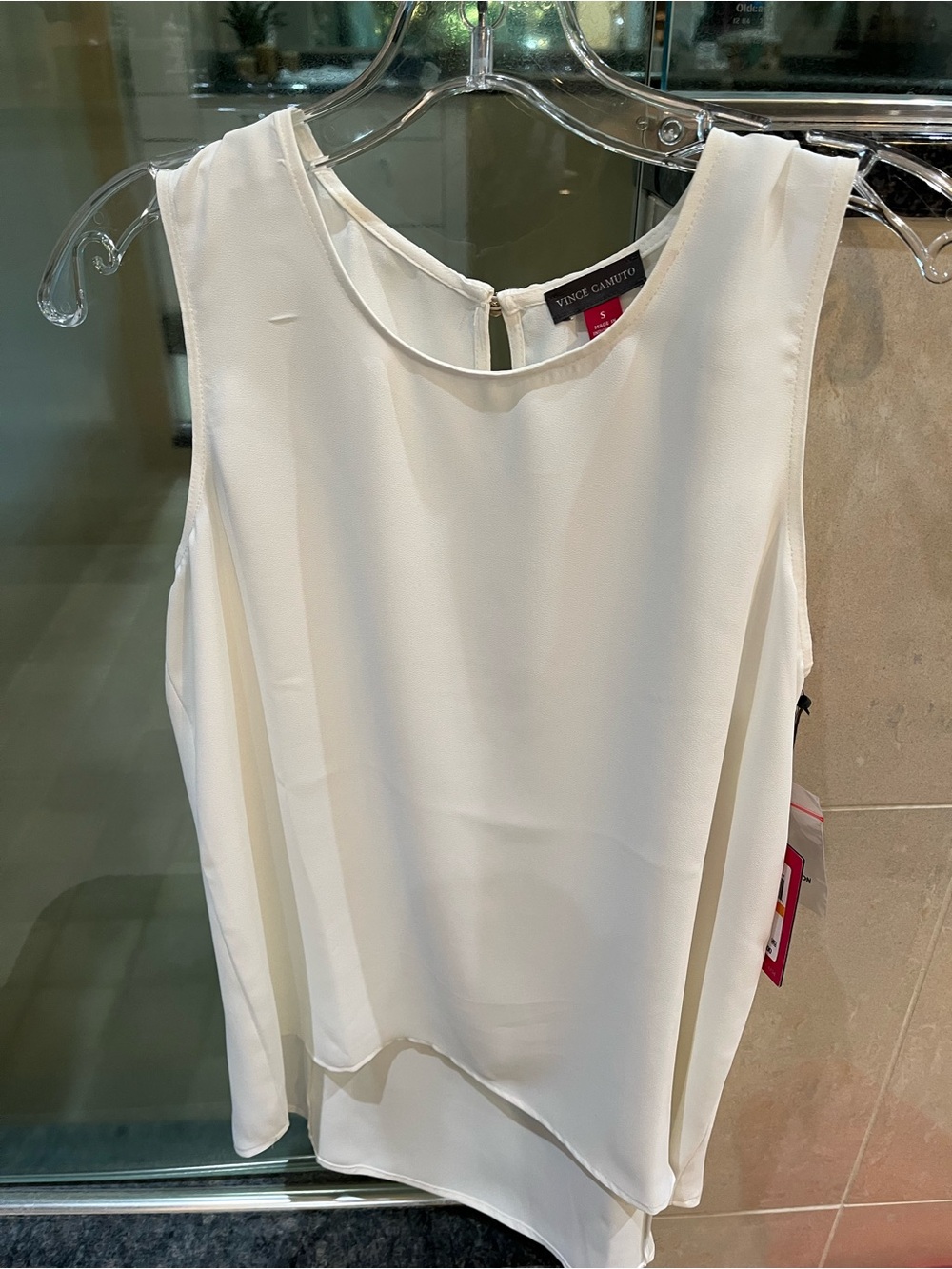 Vince Camuto Ivory Layered Sleeveless Camisole